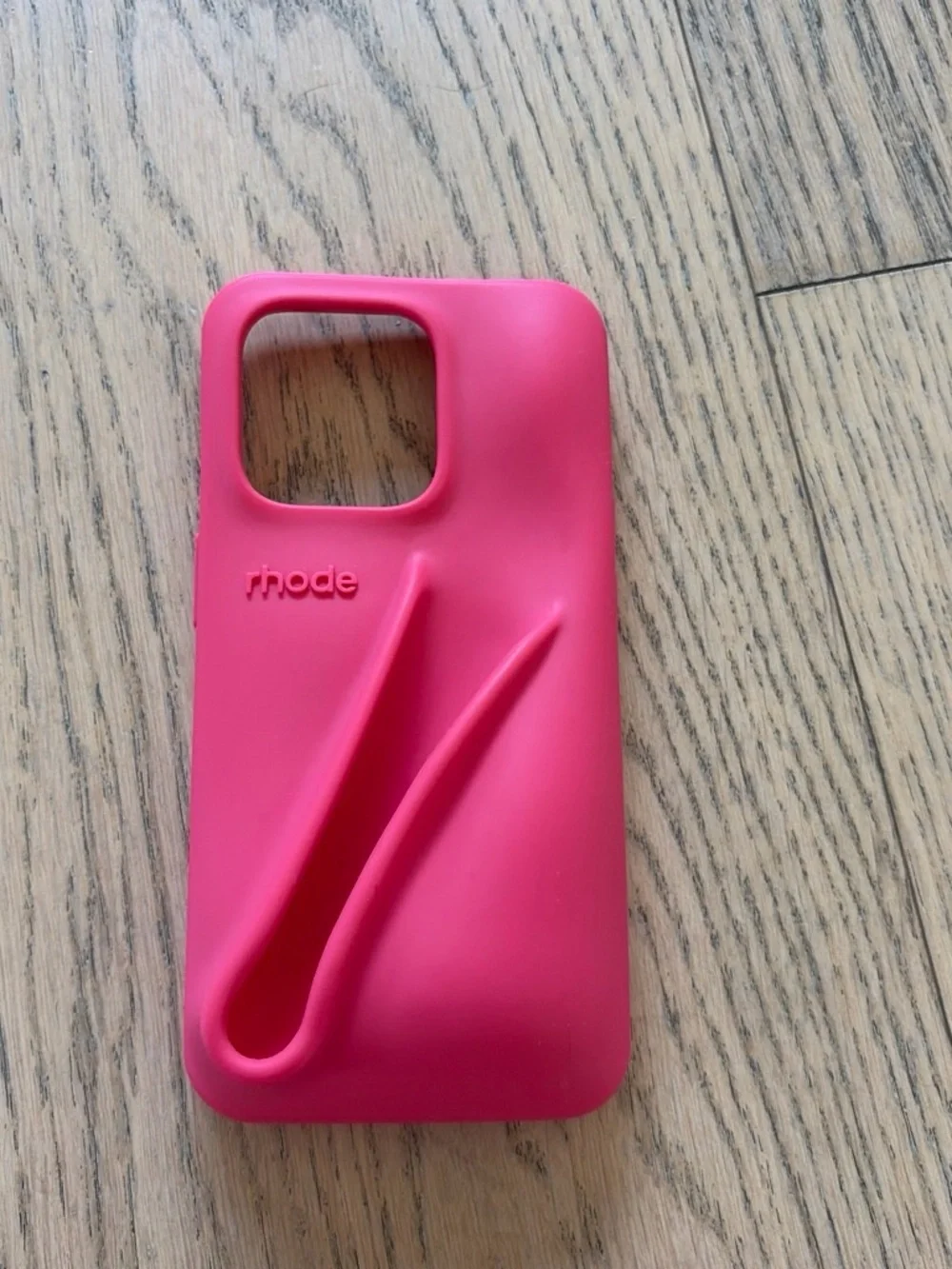 RHODE Hot Pink Silicone Phone Case with Grip Groove